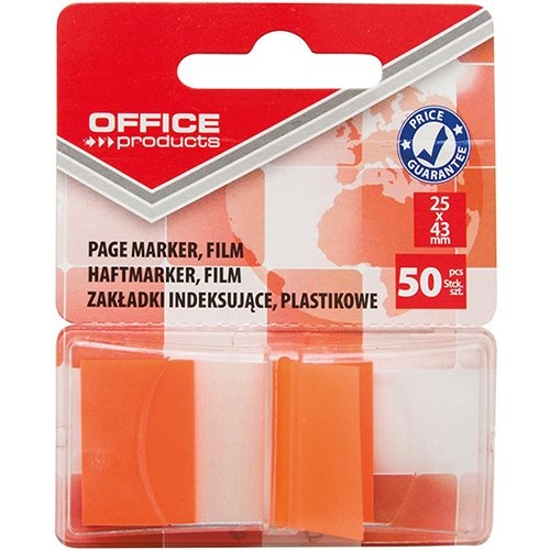 Office Products OFFICE Products index, 43 x 25 mm, blister van 50 tabs, oranje