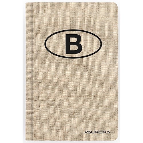 Aurora Aurora Notebook, linnen, A5+, 92 bladzijden, grijs
