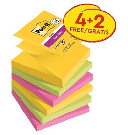 Post-It Super Sticky Post-it Super Sticky Z-notes Carnival, 76 x 76 mm