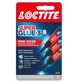 Loctite Loctite Mini Dose secondelijm, 1 g, 2 + 1 gratis, op blister