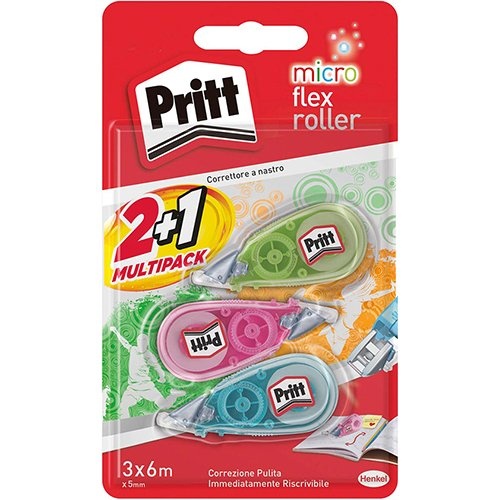 Pritt Pritt micro correctieroller, 2 + 1 gratis, op blister