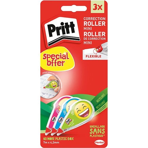 Pritt Pritt mini correctieroller, 2 + 1 gratis, op blister