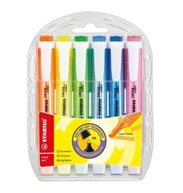 Stabilo Stabilo markeerstift Swing Cool, blister van 6 stuks in geassorteerde kleuren