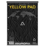 Aurora Aurora Writing recycle notablok geel A4 gelijnd