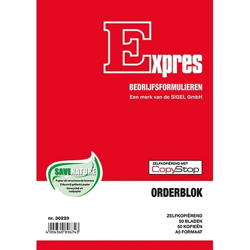 Sigel Sigel Expres orderblok, ft A5, Nederlandstalig, dupli (50 x 2 vel)