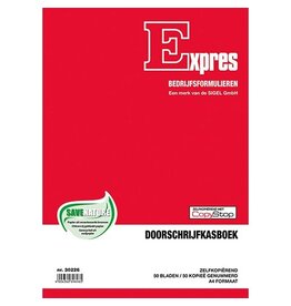 Sigel Sigel Expres kasboek, ft A4, Nederlandstalig, dupli (50 x 2 vel)