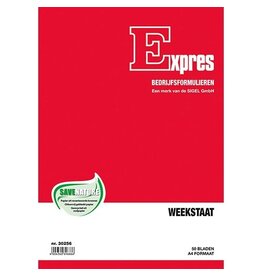 Sigel Sigel Expres weekstaat, ft A4, Nederlandstalig, 50 vel [5st]