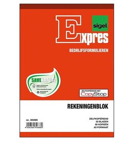 Sigel Sigel Expres rekeningblokken, ft A5, Nederlands, dupli (50 x 2 vel)