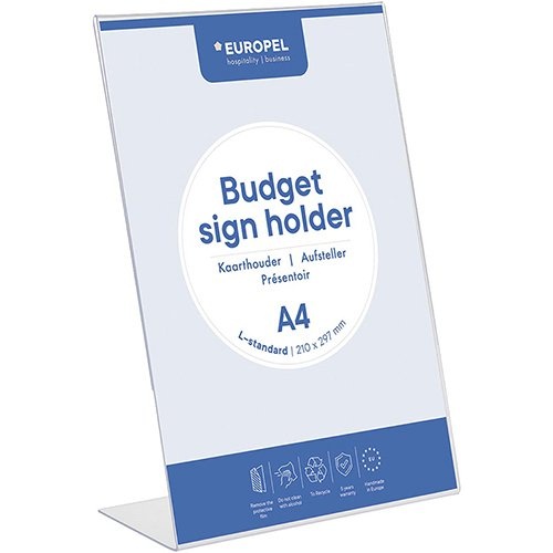 Europel Europel folderhouder Budget, met L-voet, ft A4