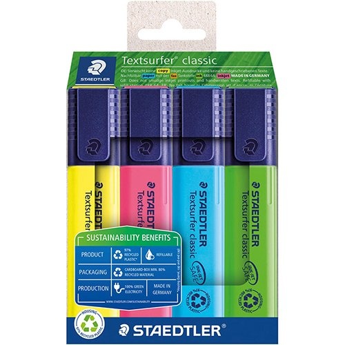 Staedtler Staedtler markeerstift Textsurfer Classic, etui van 4 stuks