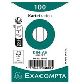 Exacompta Exacompta steekkaarten, gelijnd, ft 5,5 x 7,4 cm, pak van 100 stuks, wit