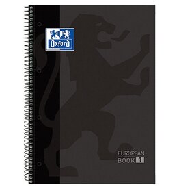 Oxford Oxford School Classic Europeanbook spiraalblok, ft A4+, 160 bladzijden, gelijnd, zwart