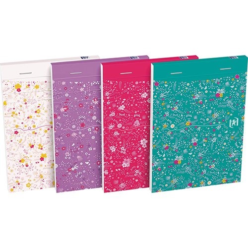 Oxford Oxford Floral softcover notitieblok, ft A6, 80 vel, gelijnd, 4 geassorteerde designs
