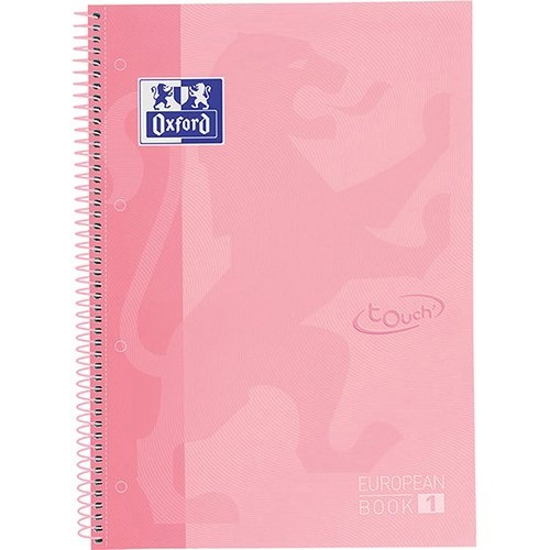 Oxford Oxford School Touch Europeanbook spiraalblok A4+ roze [5st]