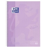 Oxford Oxford School Touch Europeanbook spiraalblok, ft A4+, 160 bladzijden, geruit 5 mm, pastel paars