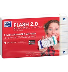 Oxford Oxford Flash 2.0 flashcard starterkit, A7, wit, 80 vel