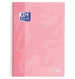 Oxford Oxford School Touch Europeanbook spiraalblok, ft A4+, 160 bladzijden, gelijnd, pastel roze