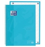 Oxford Oxford School Touch Europeanbook spiraalblok, ft A4+, 160 bladzijden, gelijnd, pastel blauw