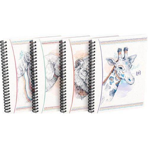 Oxford Oxford Boho Spirit spiraalschrift, ft A5, 120 bladzijden, gelijnd, geassorteerde kleuren