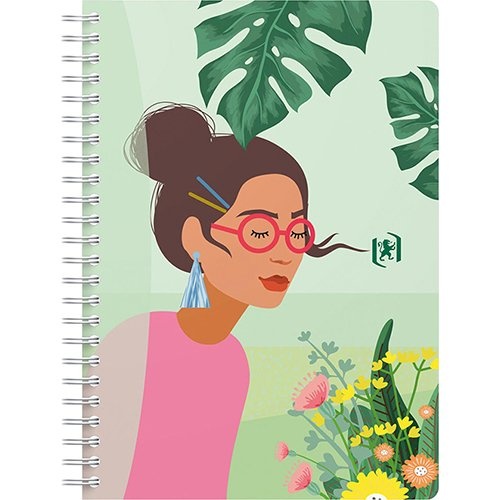 Oxford Oxford Horizons spiraalschrift, ft A5, 120 bladzijden, geruit 5 mm, geassorteerde kleuren