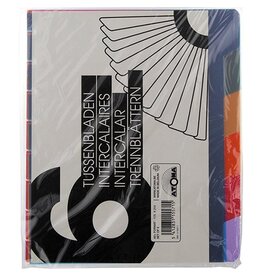 Atoma Atoma tabbladen, voor A5+ schriften, uit PP, set van 6 stuks, geassorteerde kleuren
