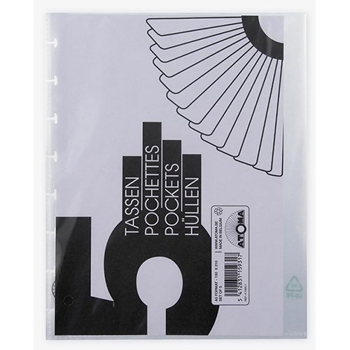 Atoma Atoma showtassen, transparant, voor A5+ schriften, set van 5 stuks