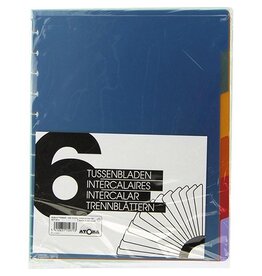 Atoma Atoma tabbladen, voor A4+ schriften, uit PP, set van 6 stuks, geassorteerde kleuren