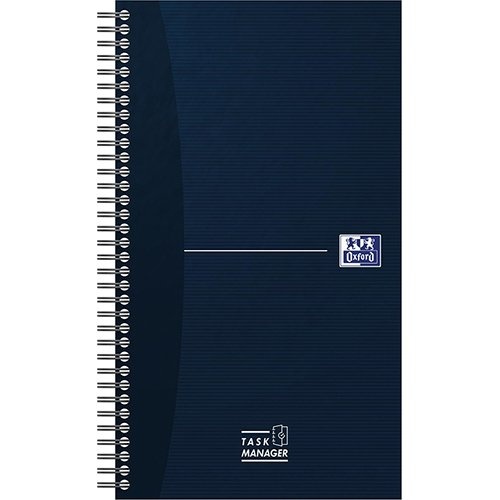 Oxford Oxford Essentials taskmanager dagplanning, 230 pagina's, ft 14,1 x 24,6 cm, blauw