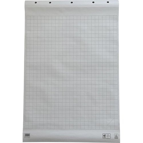 Work Work papierblok voor flipcharts, geruit, blok van 50 vel