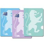 Oxford Oxford School schrift, ft A4, 72 bladzijden, met kantlijn, gelijnd, assorti, pak van 3 stuks