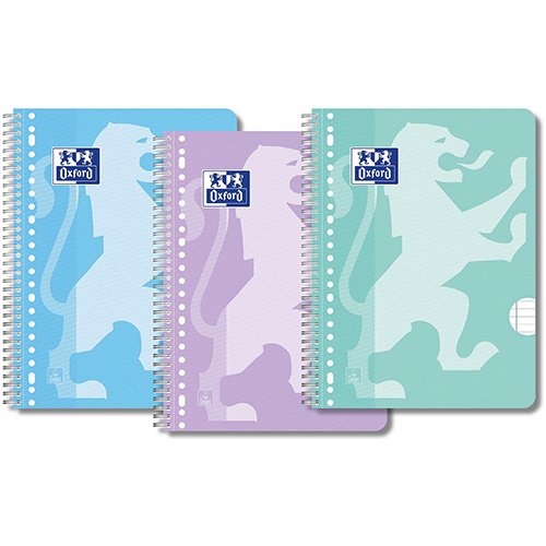 Oxford Oxford SCHOOL collegeblok, ft A4+, 160 bladzijden, gelijnd, pak van 3 stuks, assorti