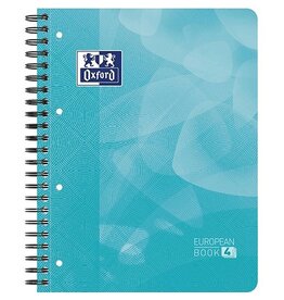 Oxford Oxford School Projectbook spiraalschrift, ft A4+, 4-gaats, gelijnd, aqua blauw