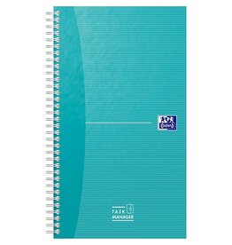 Oxford Oxford Essentials taskmanager dagplanner, 230 bladzijden, ft 14,1 x 24,6 cm, aqua