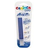 Carioca Carioca Oops navulling, medium, blauw, blister van 3 stuks