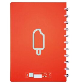 Atoma Atoma Sorbet schrift, ft A5, gelijnd, rood [10st]