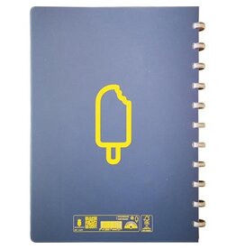 Atoma Atoma Sorbet schrift, ft A4, 144 bladzijden, geruit 5 mm, blauw