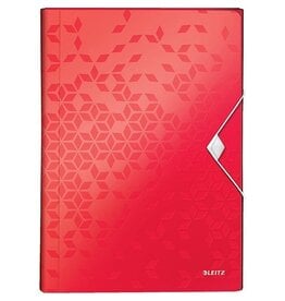 Leitz Leitz WOW projectmap, ft A4, 6 compartimenten, uit PP, rood