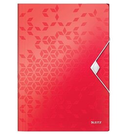 Leitz Leitz WOW elastomap met 3 kleppen, uit PP, ft A4, rood