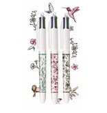Bic Bic Colours Décor Limited Edition 4-kleurenbalpen, medium, klassieke inktkleuren