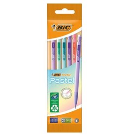 Bic BicMatic vulpotlood Pastel, blister van 5 stuks