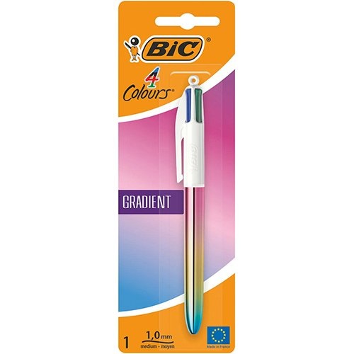 Bic Bic Colours Gradient 4-kleurenbalpen, medium, klassieke inktkleuren, op blister