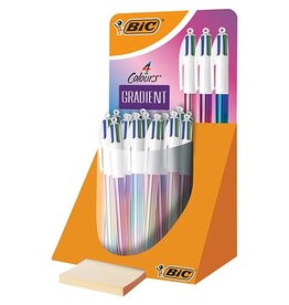 Bic Bic Colours Gradient 4-kleurenbalpen, medium, klassieke inktkleuren, display van 30 stuks