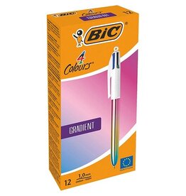 Bic Bic Colours Gradient 4-kleurenbalpen, medium, klassieke inktkleuren
