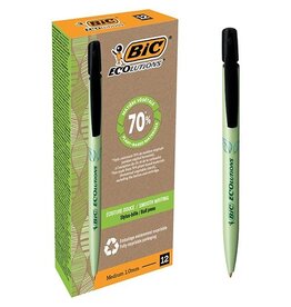 Bic Bic Ecolutions Balpen Zwart [12st]