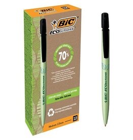 Bic Bic Media Clic Bio-based Ecolutions balpen, zwart [12st]