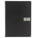 Securit Securit Menukaart leather Raw, ft A4, zwart