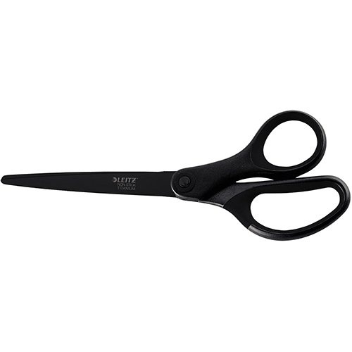 Leitz Leitz schaar, 18 cm, anti-klevend titanium, zwart