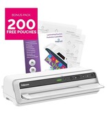Fellowes lamineermachine Venus voor ft A3 +  Bonus Pack van 200 lamineerhoezen (A4, 80 micron)