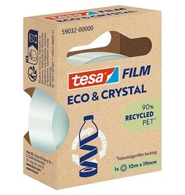 Tesa Tesafilm eco & crystal, ft 19 mm x 10 m — levering per 10