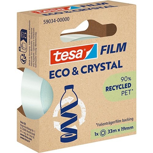 Tesa Tesafilm eco & crystal, ft 19 mm x 33 m [10st]